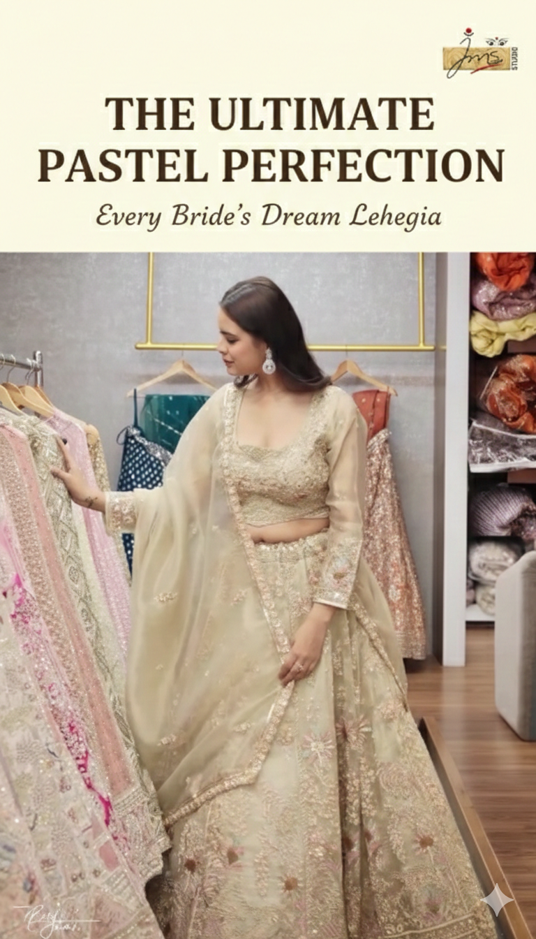 Designer Pastel Lehenga for Brides